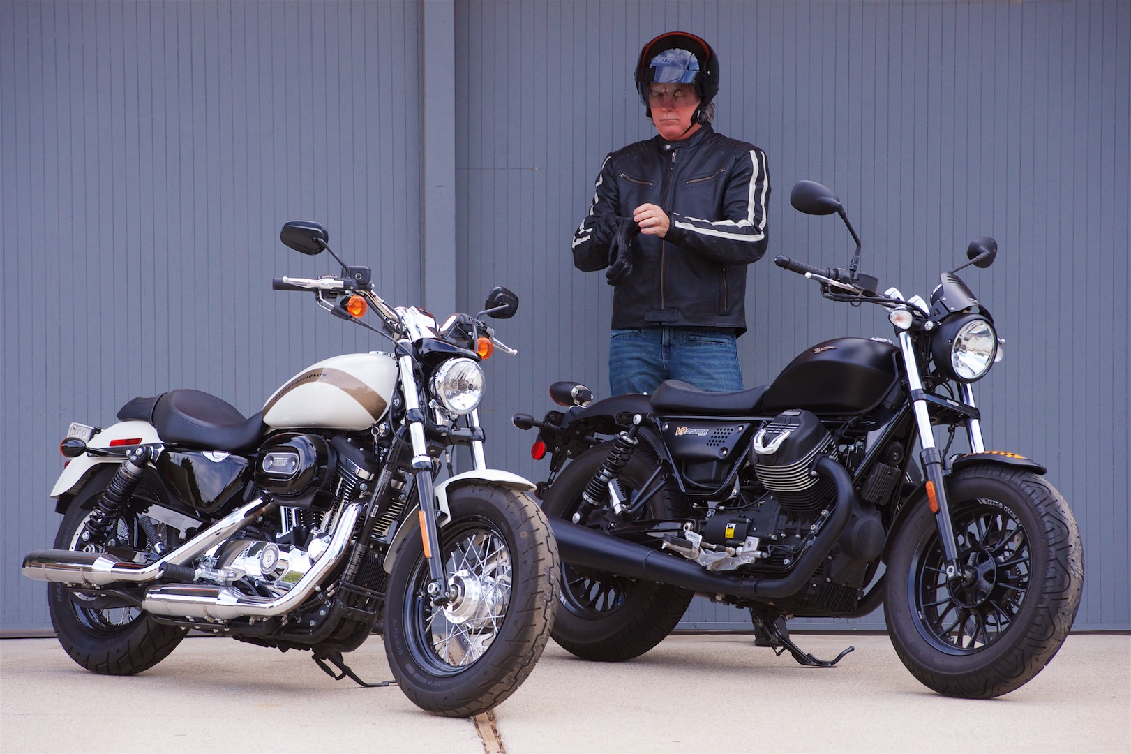 Battle of the Titans- American verse Italian : Harley Davidson vs Moto Guzzi