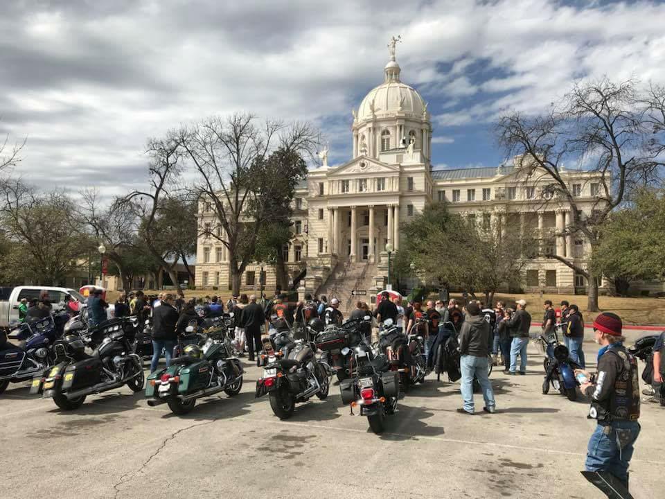 Bikers  in Action- Get off the couch and get involved!!200 bikers rally against proposed helmet law at Texas Capitol