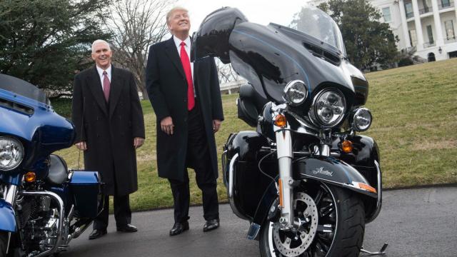 Trump accuses Harley-Davidson of being ‘first to wave the white flag’ on trade: Trump Urges Harley-Davidson Not To Shift More Production Overseas: Coffin Cheater clubhouse Raided by Police