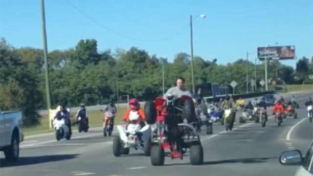 Stunt motorcycle clubs are posing a public safety problem Large groups of stunt motorcycle riders that tear through Chicago streets are tough to apprehend